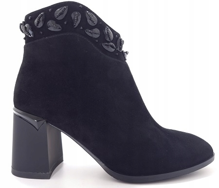 Kožené Kotníkové Boty Loretta Vitale B863 Černá r40