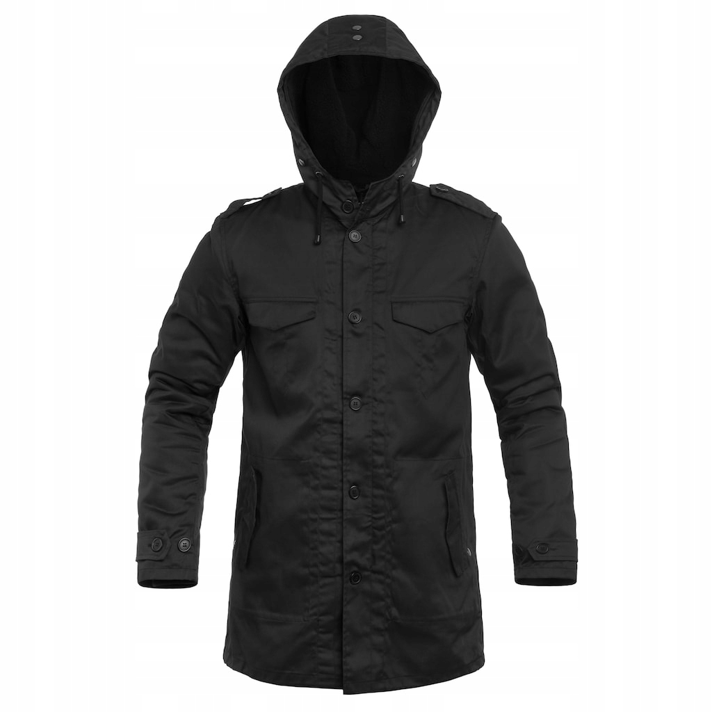 Pánská celoroční bunda s kapucí Brandit Bw Parka Forest černá L