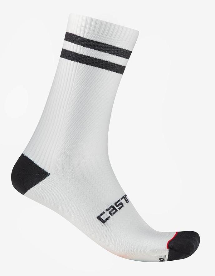 Skarpetki Castelli Orginale 18, white/black, rozmiar S/m Dw