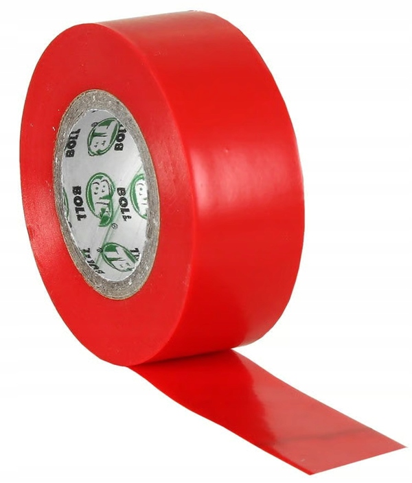 Taśma izolacyjna czerwona mocna 19mm 10m