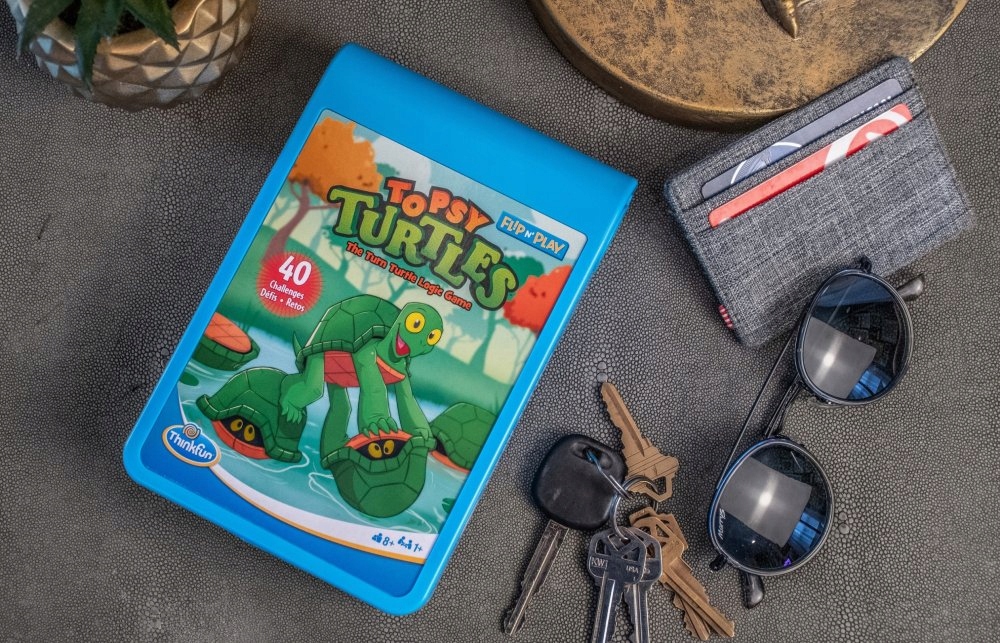 ThinkFun Gra Planszowa logiczna Wywrócone żółwie Flip & Play Materiał plastik