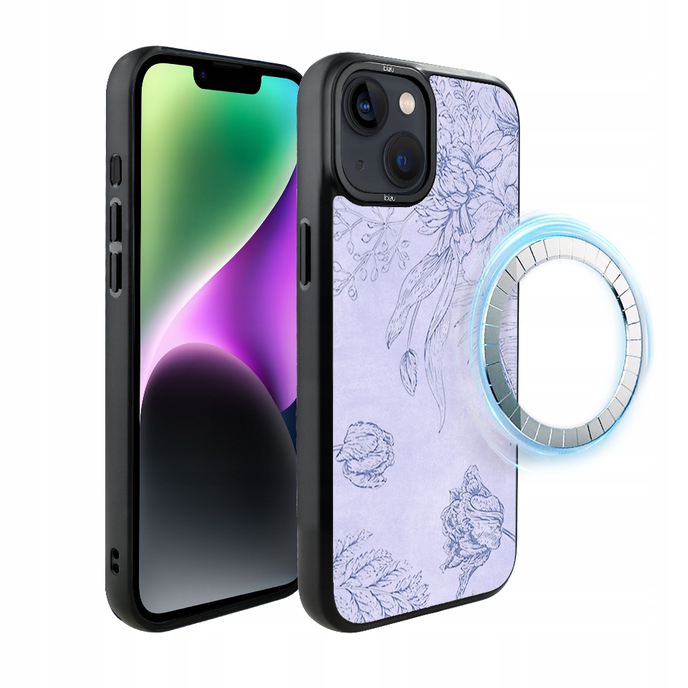 Pouzdro pro iPhone 14 Plus DropGuard Matt s MagSafe, Květinový reliéf