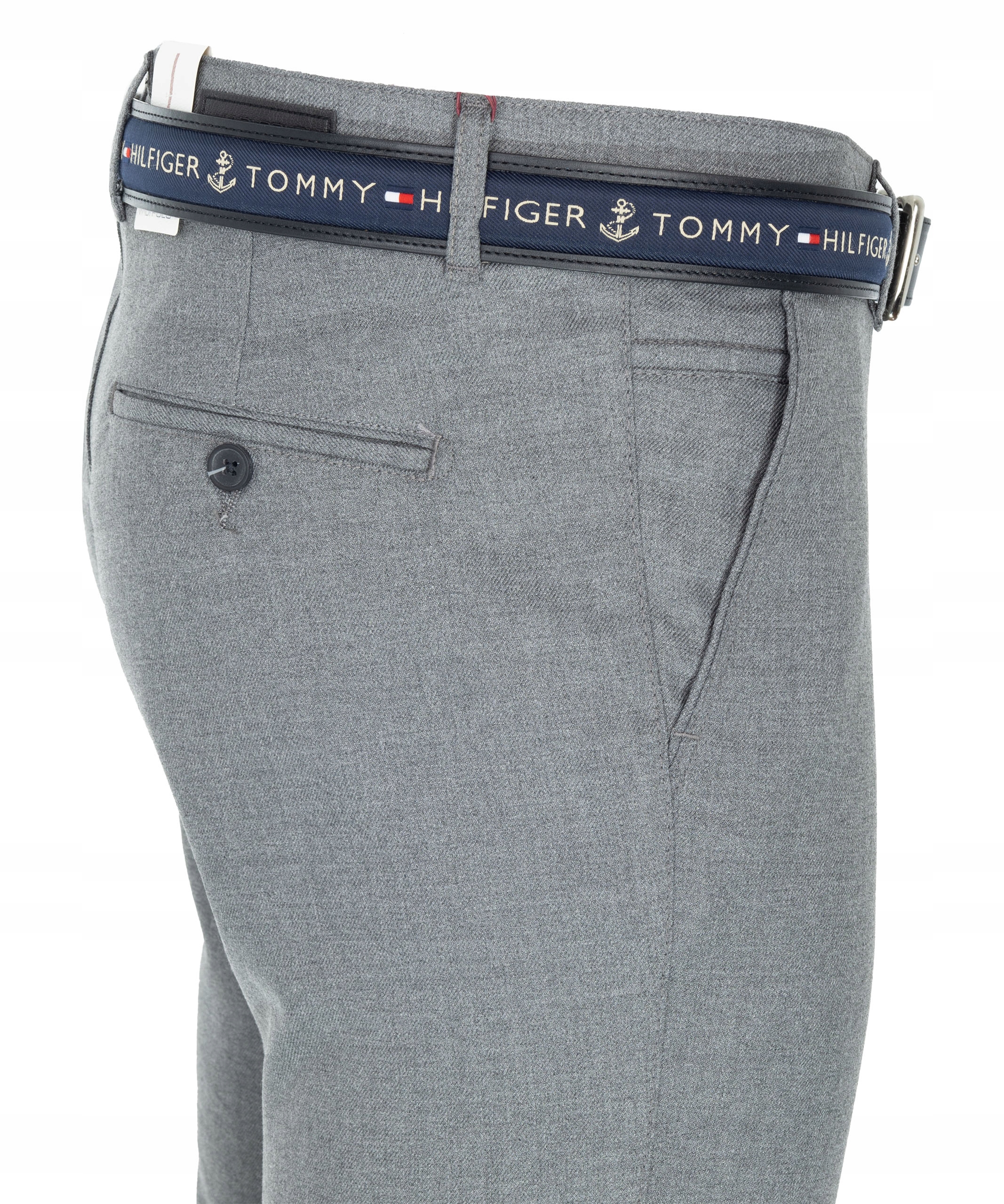 Antracitové Grafitové Hladké Látkové Kalhoty W31