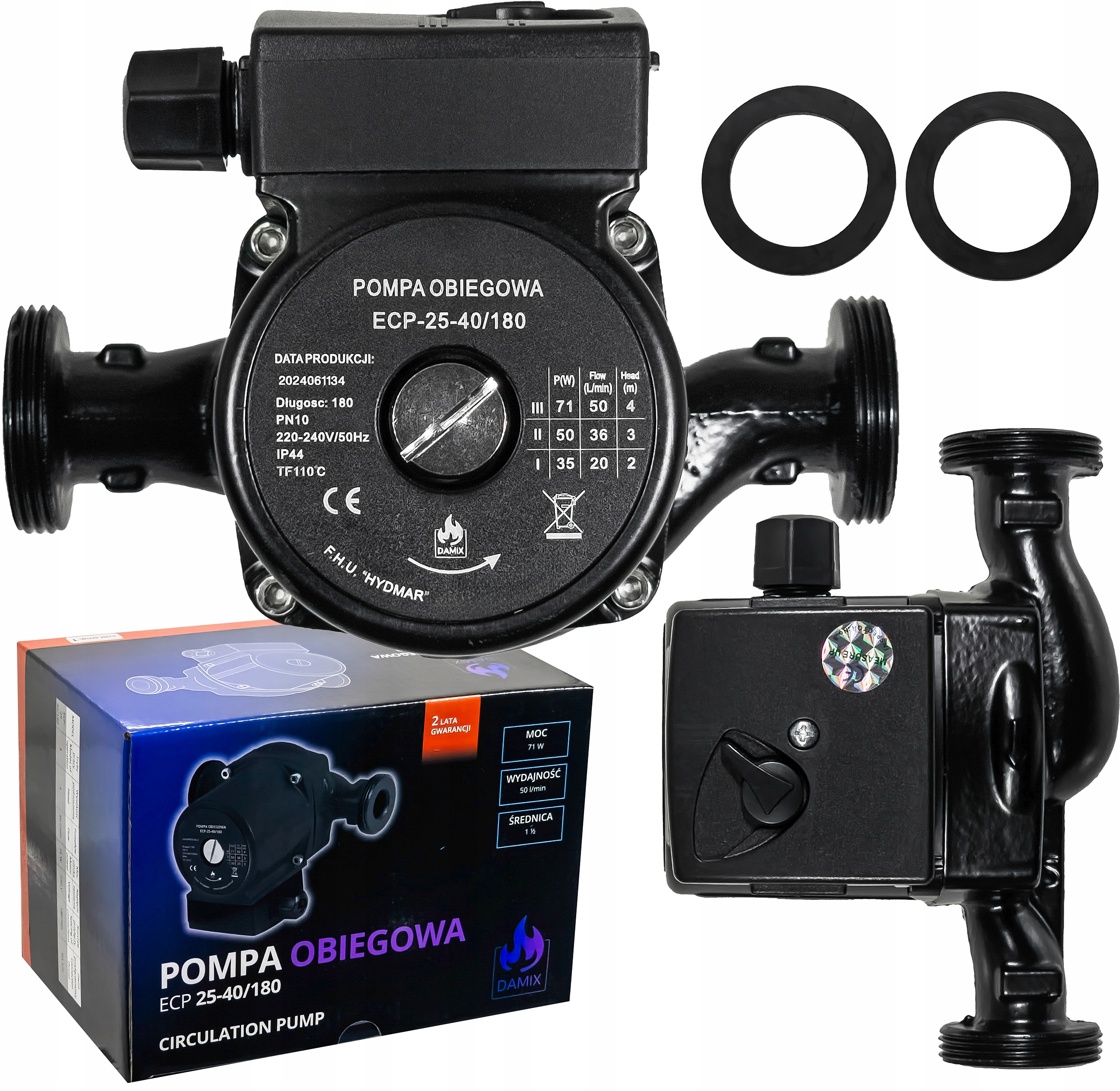 3-RYCHLOSTNÍ Oběhové Čerpadlo 25-40/180, Robustní, Výkonné A Výkonné Damix Čerpadlo