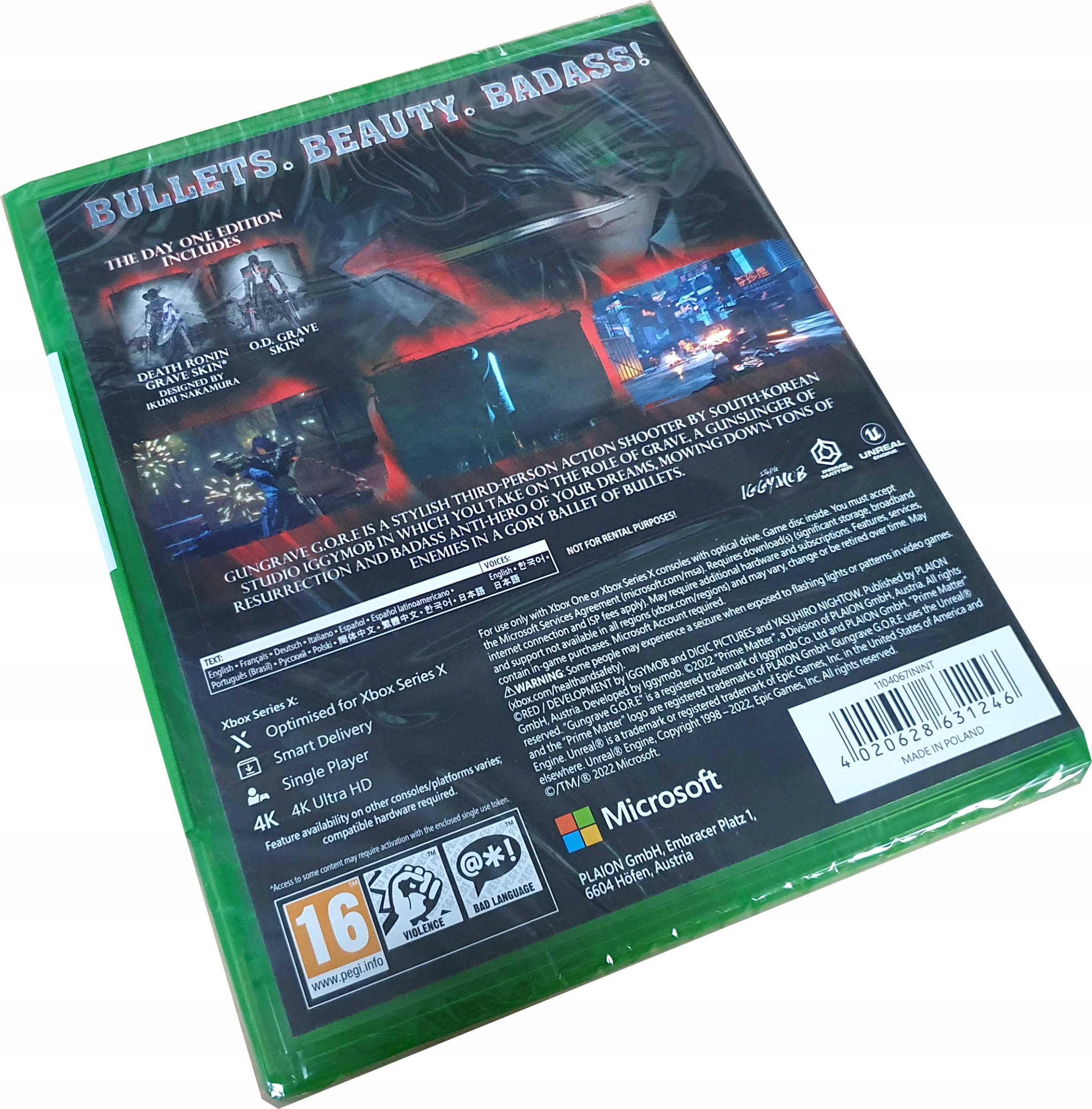 GUNGRAVE G.O.R.E. DAY 1 EDITION / XBOX / NOWA / PL Stan opakowania oryginalne