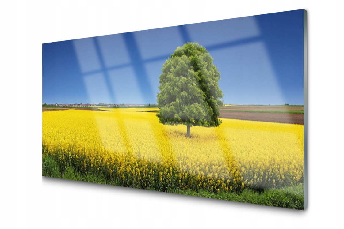 Sklenený panel Doska Lúka Strom Pole 120x60