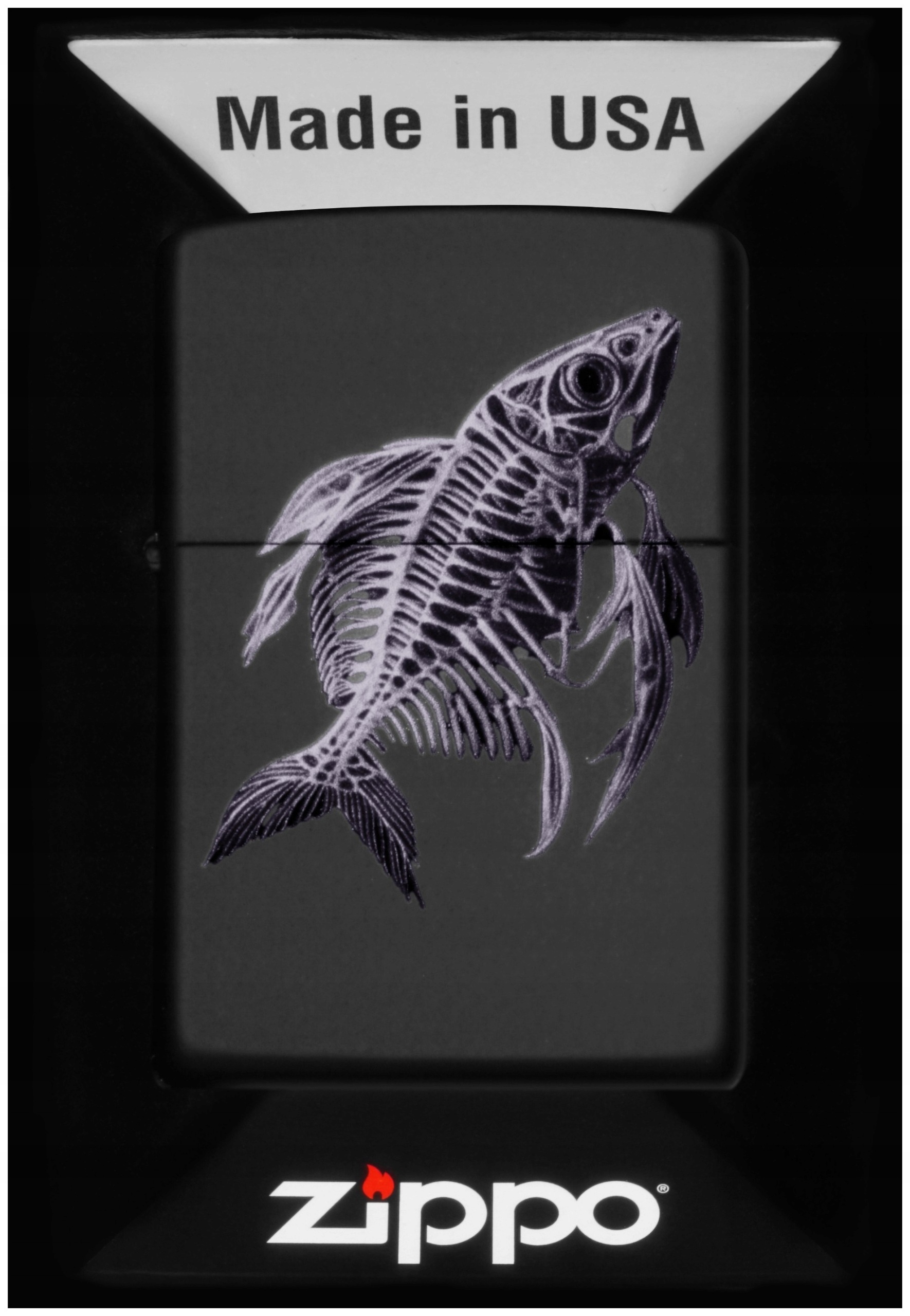 Zapalovač Zippo Fish Skeleton Design 60007366 Větruodolný benzínový