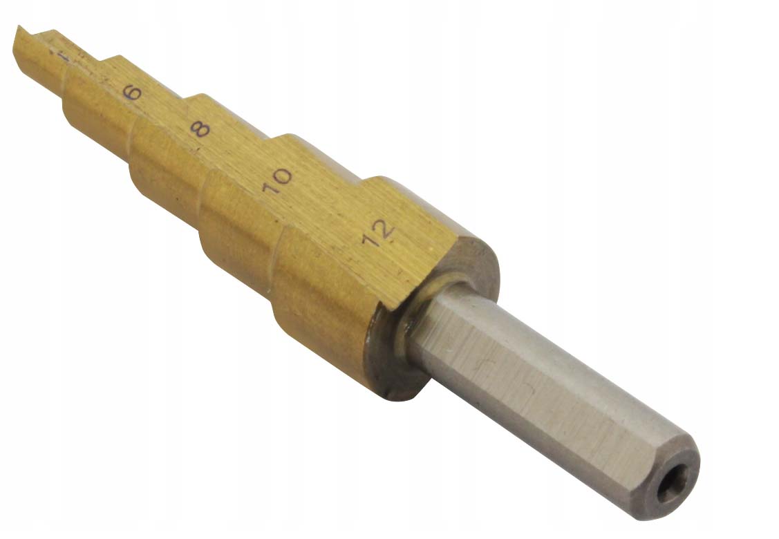 WIERTŁO STOŻKOWE STOPNIOWE CHOINKOWE TYTAN 4-12MM
