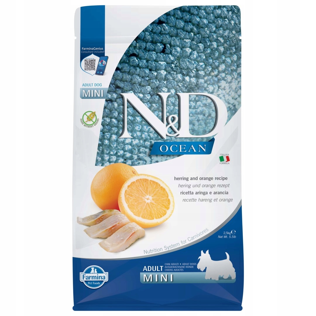 Farmina N&d Dog Ocean Herring Orange Adult Mini 2,5kg Suché Krmivo pro psy