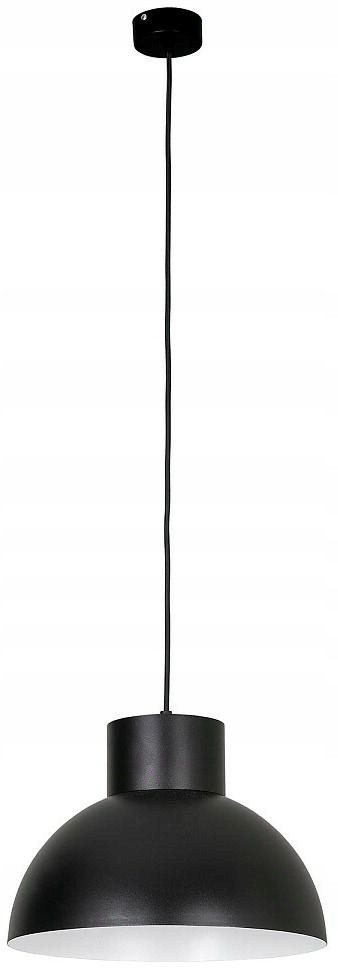 Závesná lampa Works Čierna kovová lampa 1xE27 38 cm Stropná lampa Izba