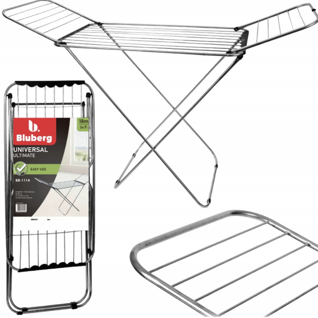 Aluminiowy Stojący Wieszak Na Pranie Suszarka Na Ubrania 18M