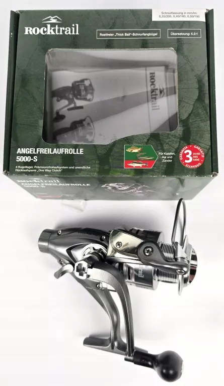 Kołowrotek z Wolnym Biegiem Rocktrail 5000-S Karpiowy Szczupakowy 4 Łożyska