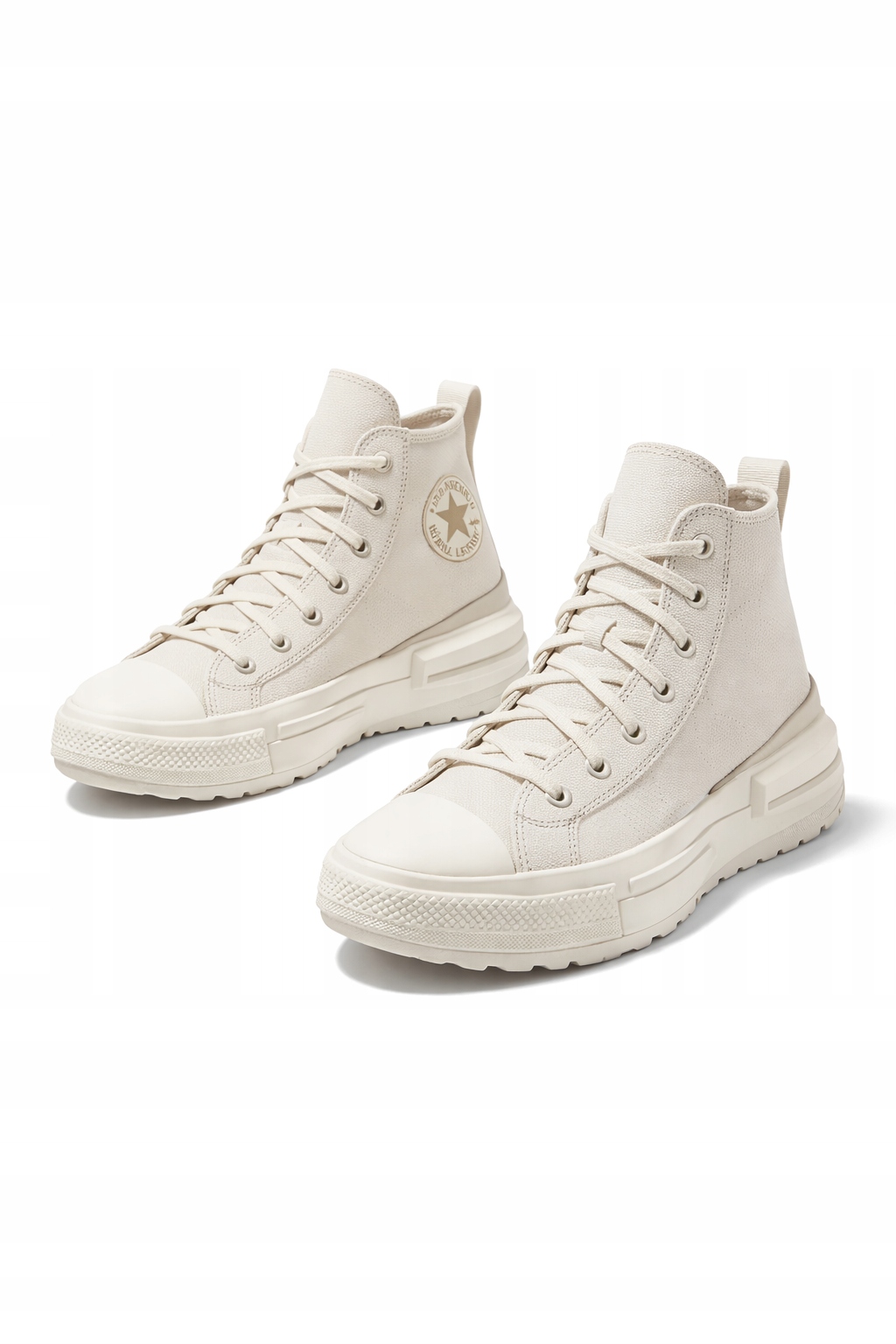 Converse Vysoké Tenisky Z Přírodní Kůže, Béžové, Elegantní, 40 G