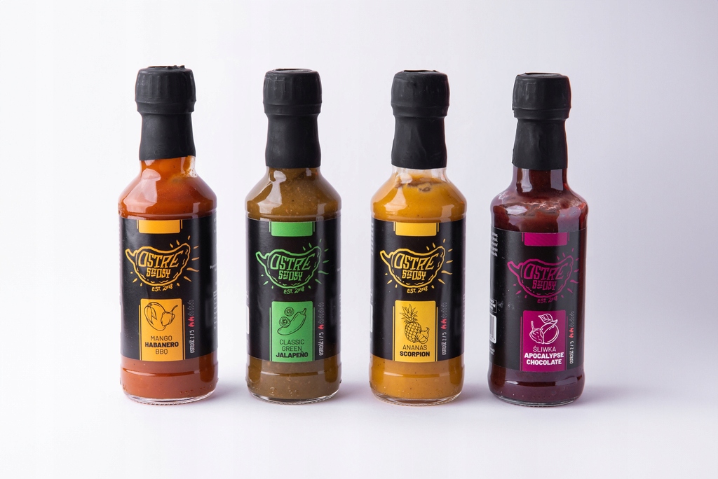 Sada 4 x ostrých omáček od Ostrých Štosů
