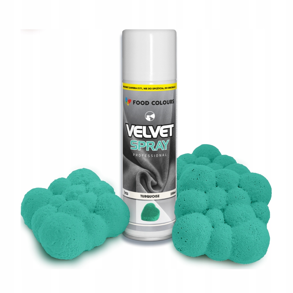 Levně Food Colours Velvet sprej tyrkysová 250 ml