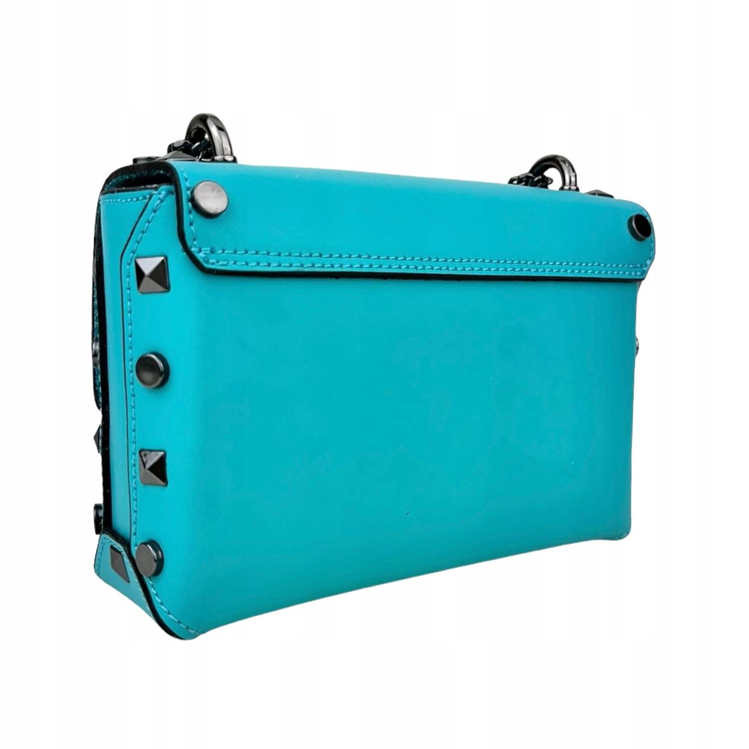 Torebka Damska skóra naturalna Prima-M Lazurowy Kolor bezbarwny