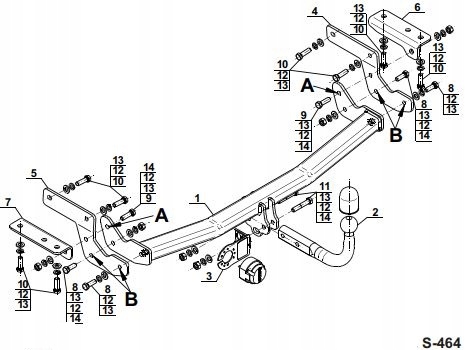 Gancio traino STEINHOF SSANGYONG Tivoli e 15-19 +modulo 7PIN+ ADAPTER GRAT