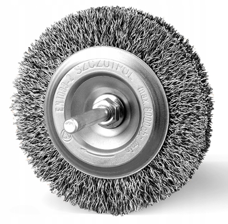 SZCZOTKA TARCZOWA Z TRZPIENIEM 80MM STALOWA