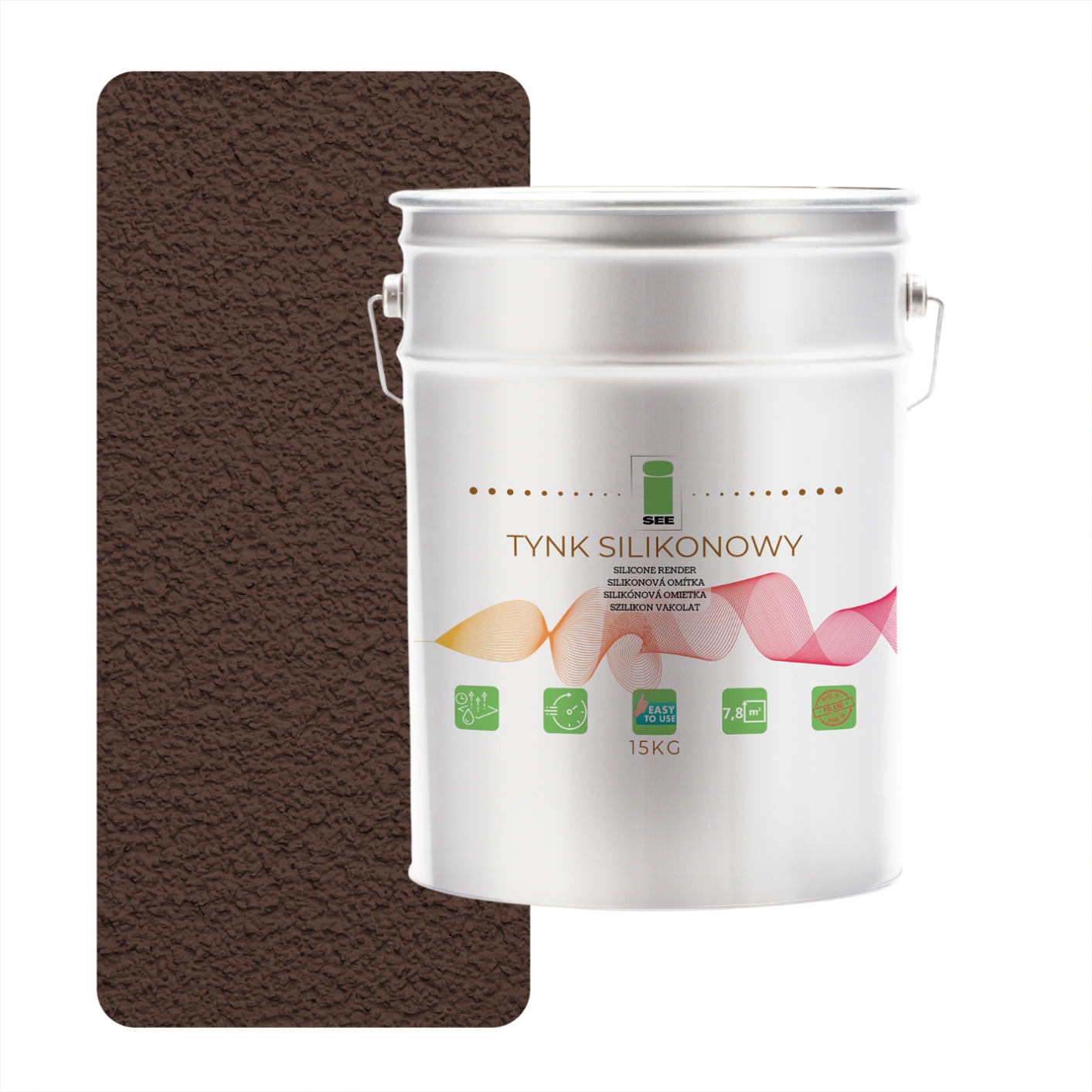 Silikónová Omietka 8017 Fasádna Hnedá Čokoládová 1.5 MM 15 Kg Proti Riasam