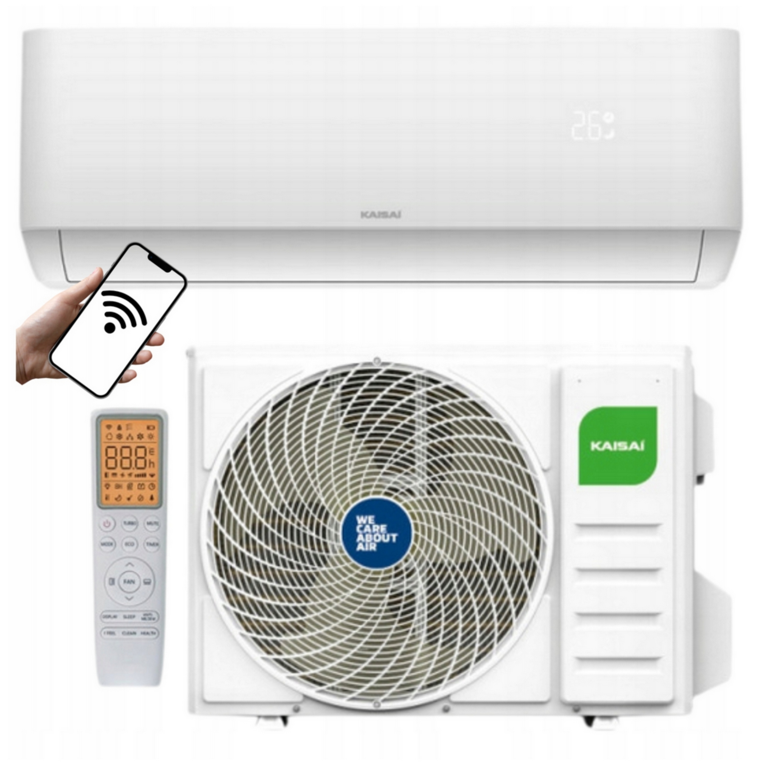 Nástenný klimatizátor Kaisai Pro Heat+ 3,5 kW Ohrievač Eev Hepa Wifi Ohrievanie