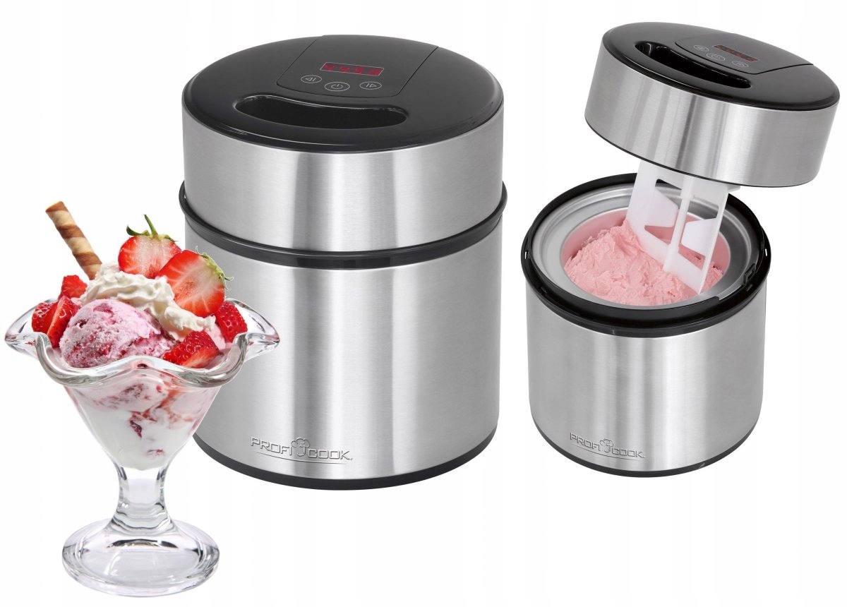 LODZIARKA URZĄDZENIE AUTOMAT DO LODÓW JOGURTÓW INOX STAL PROFICOOK