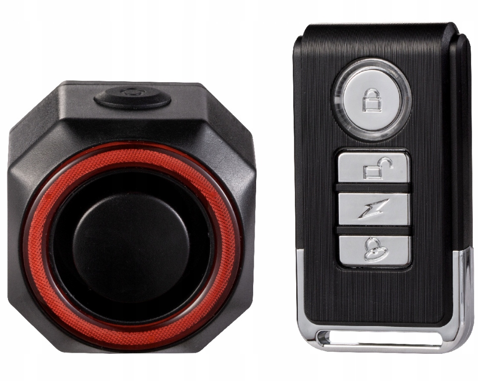 ALARM ROWEROWY ANTYKRADZIEŻOWY + LAMPA TYLNA LAMPKA ROWEROWA DZWONEK PILOT Stan opakowania oryginalne