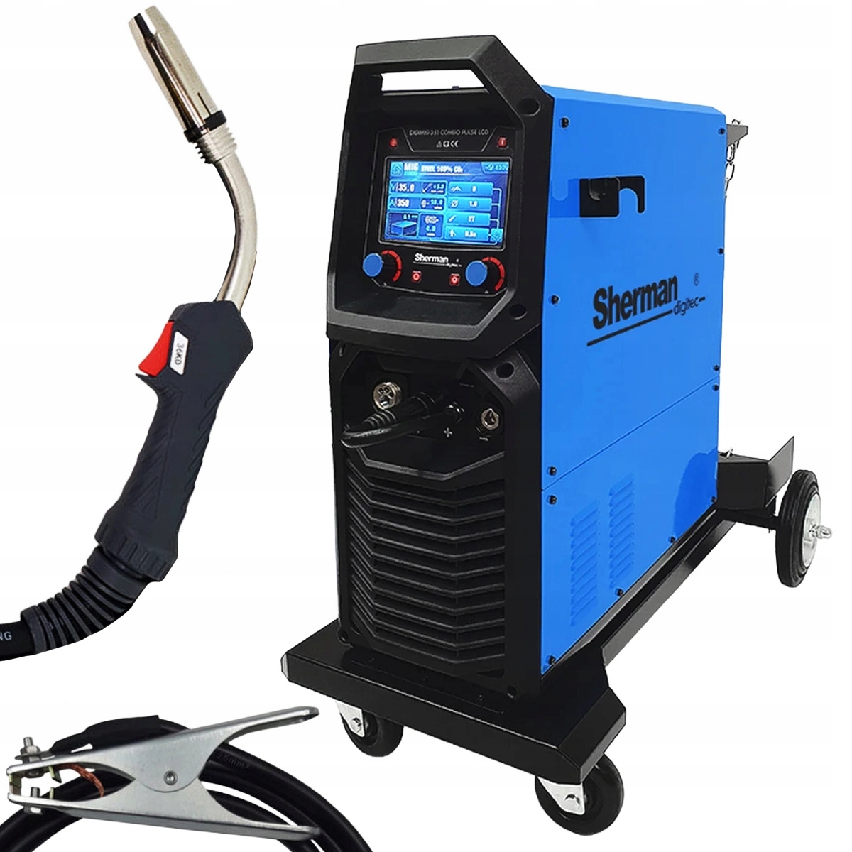 Svařovač Migomat Sherman Digimig 350 Combo LCD Mig/mag, Mma a Tig Lift
