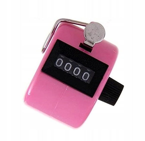 Klikacz Kliker Pedometr Licznik Krokomierz Różowy