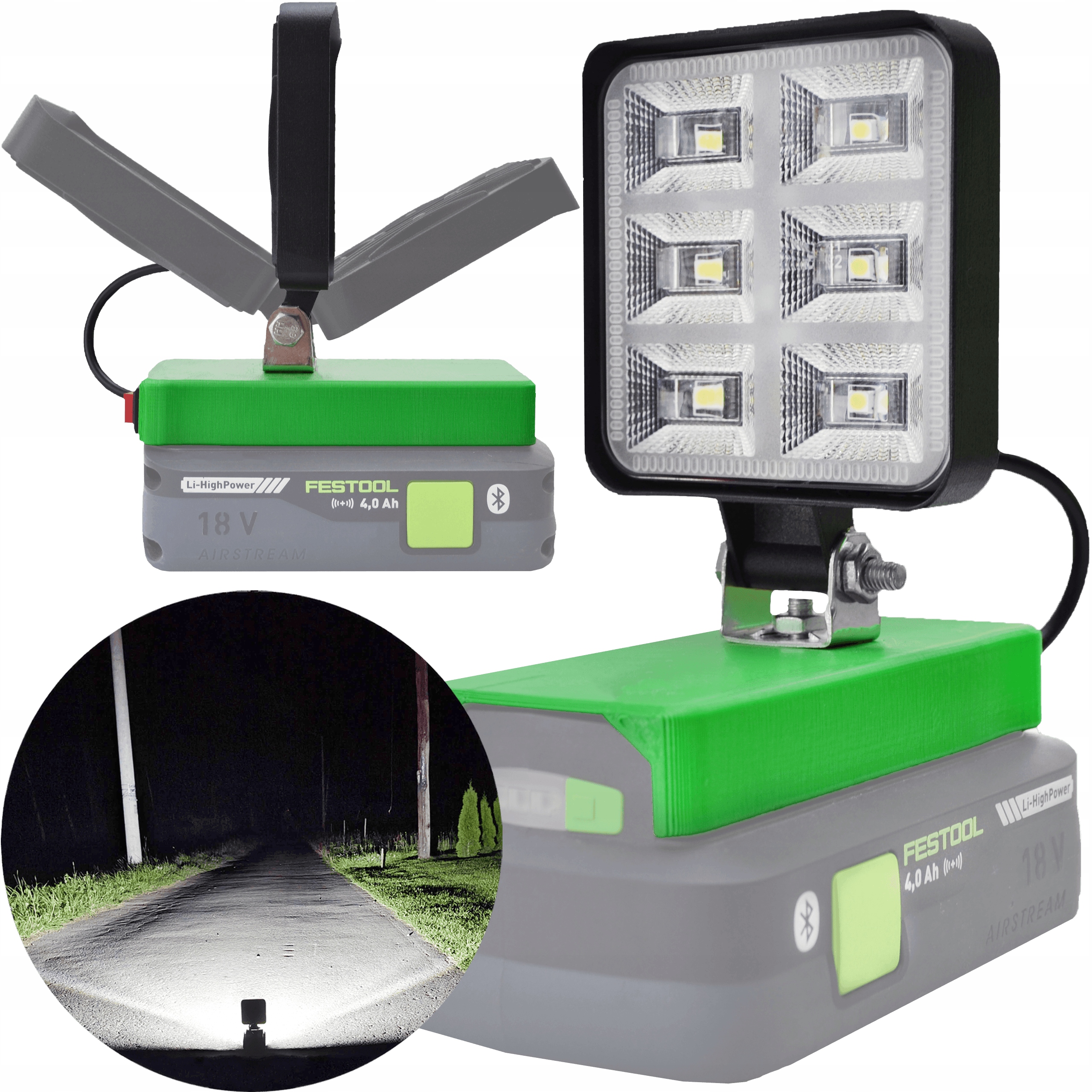 Lampa Pro Festool 18V Halogen Pracovní Led Na Akumulátor