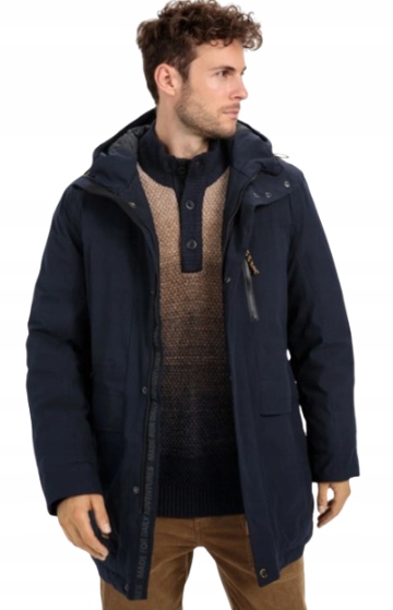 Camel Active Pánská Tmavě Modrá Zimní Bunda Plus Size 48 Jsk