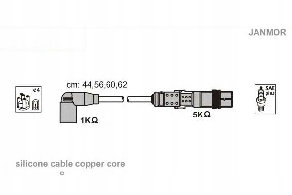 Janmor Zapalovací Kabely Audi A3 1.2 Tsi (8P1)