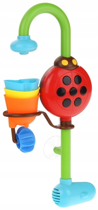 Zabawka Wesoły Kranik Biedronka Zestaw do Kąpieli Wanny Wody Wiatraczek Marka Nobo Kids