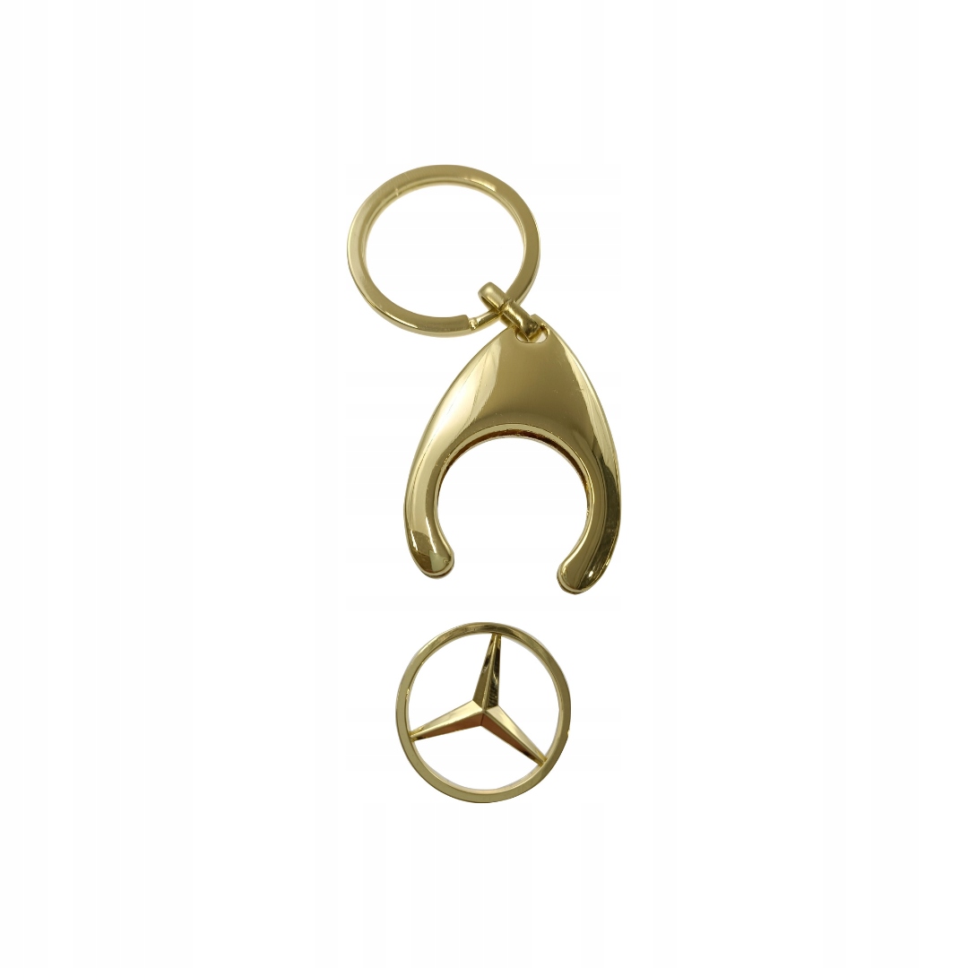 

Brelok Mercedes-benz Gwiazda Żeton Do Wózka Złoty