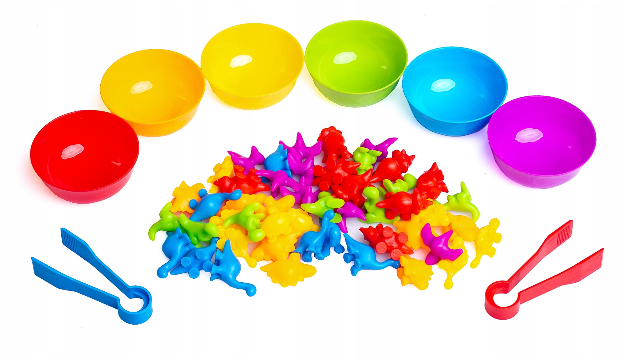 DINOZAURY do nauki kolorów liczenia chwytania Marka Doris