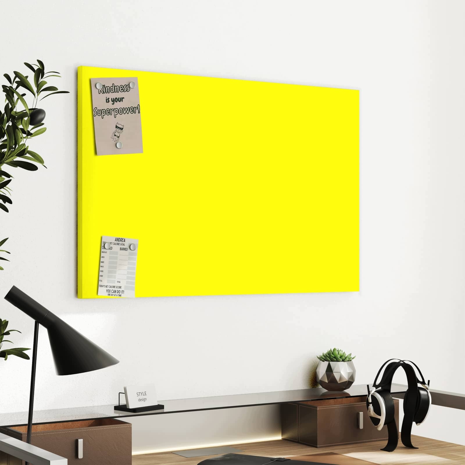 Magnetická tabule Žluté Pozadí II 60 × 40 cm