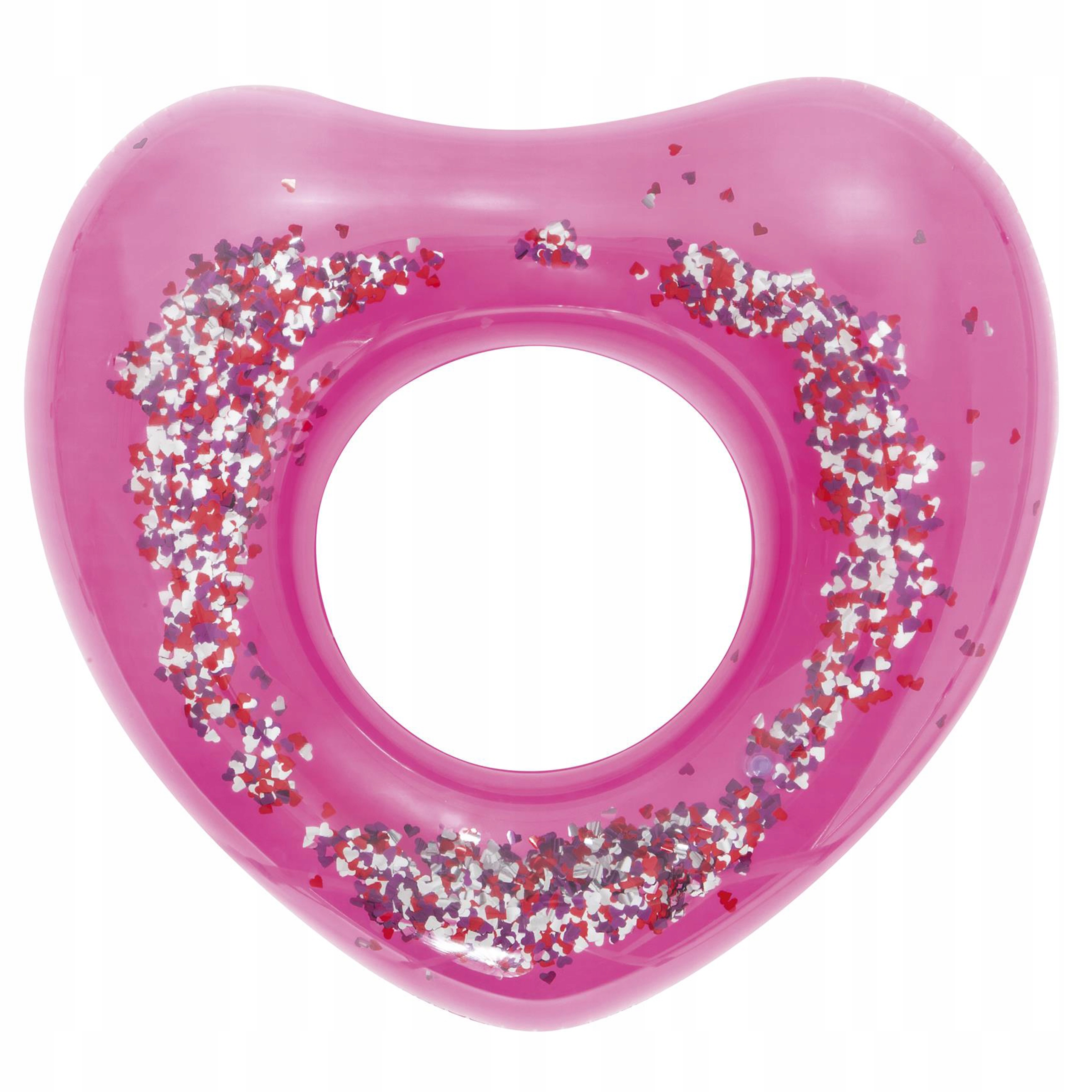 

Duże Kółko Dmuchane Serce Koło Plażowe Brokatowe