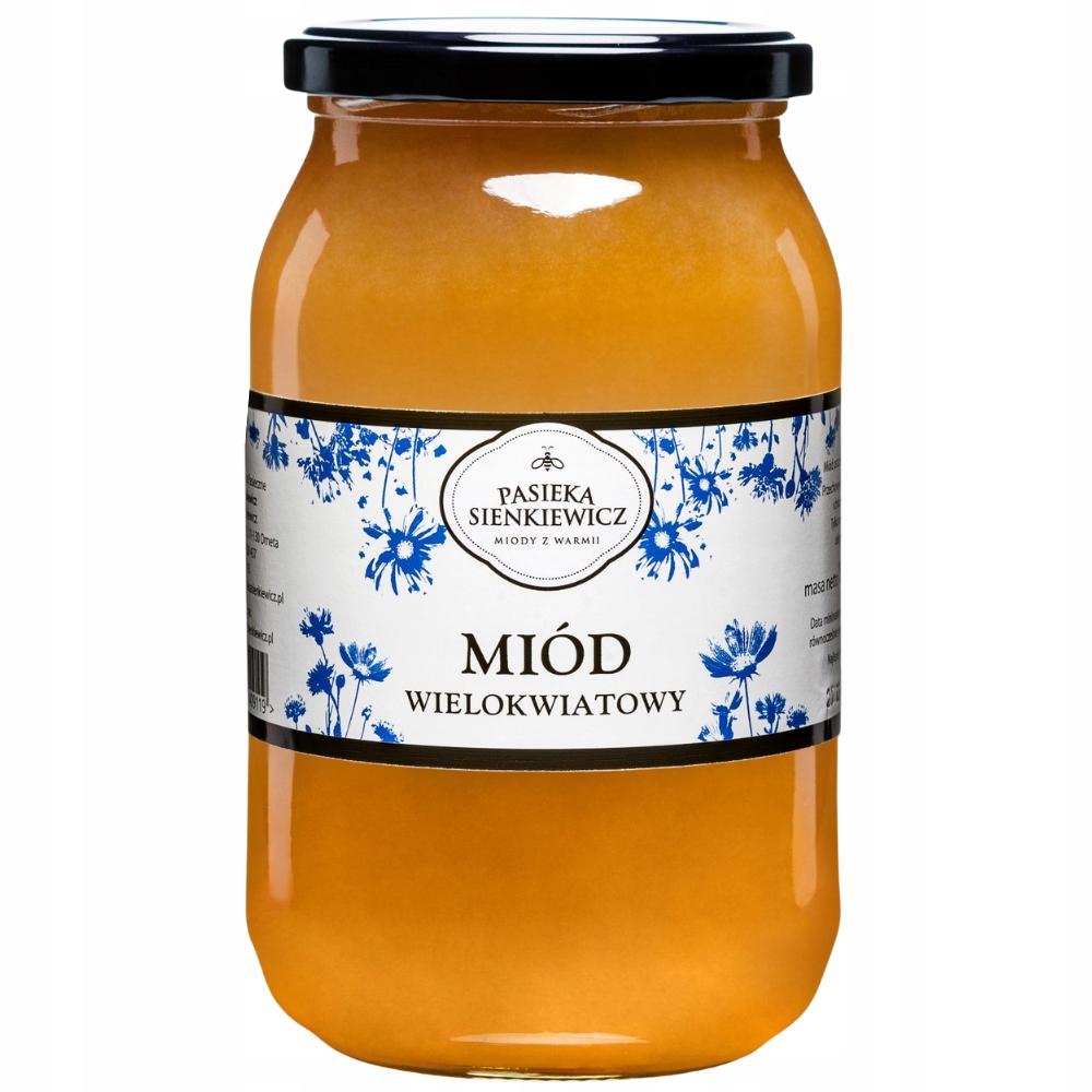 МЕД WIELOKWIATOWY ИЗ ВАРМИИ 1,2 КГ НАТУРАЛЬНЫЙ