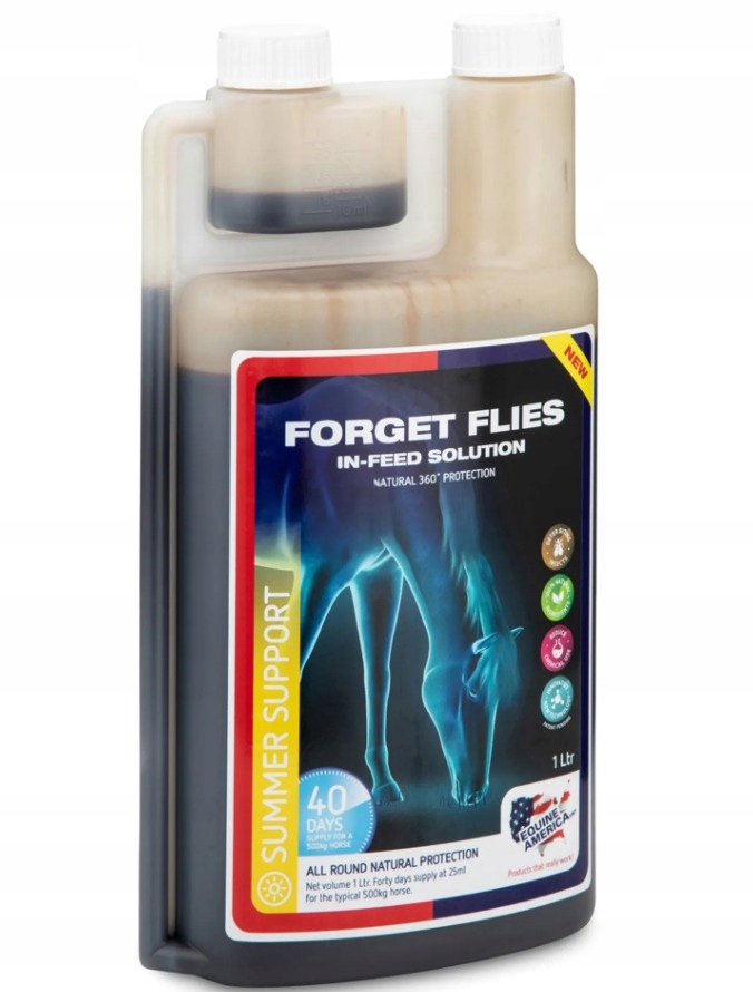 Equine America Forget Flies In-Feed doplněk proti mouchám pro koně