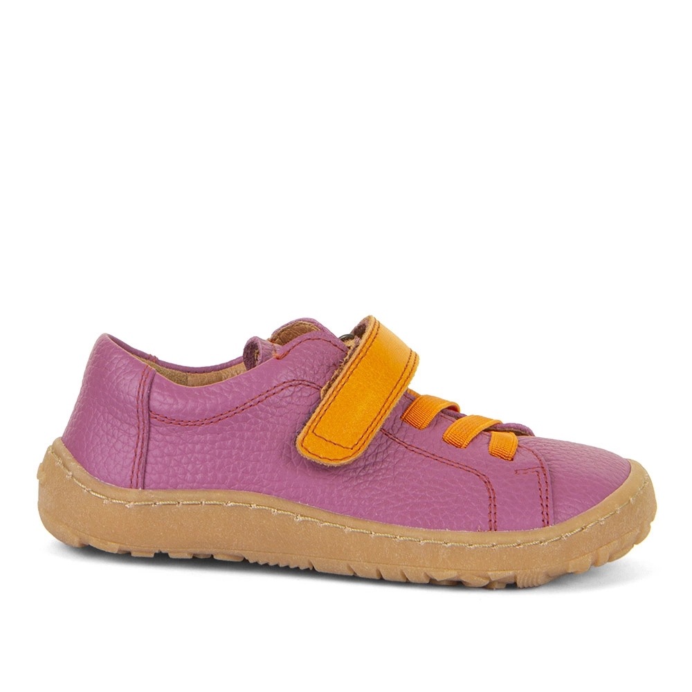 Półbuty barefoot skórzane lekkie dziecięce na rzepy Froddo Elastic Fuxia 23