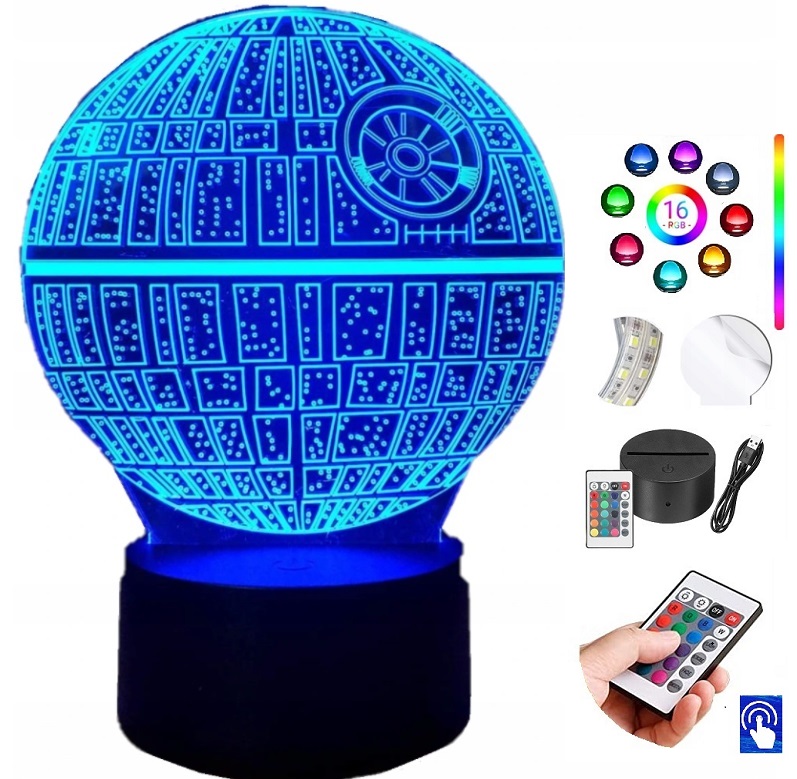

Lampka Nocna Gwiazda Śmierci Star Wars Led Plexido