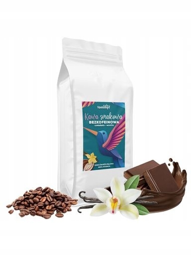 Levně Tommy Cafe Káva bezkofeinová s příchutí Čokoláda – Vanilka, přírodní aroma, 1 kg