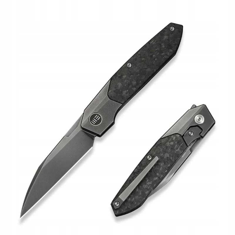 Nůž skládací WeKnife Brr15 Gray Titanium/Shredded Carbon Fiber, Leštěný Gr
