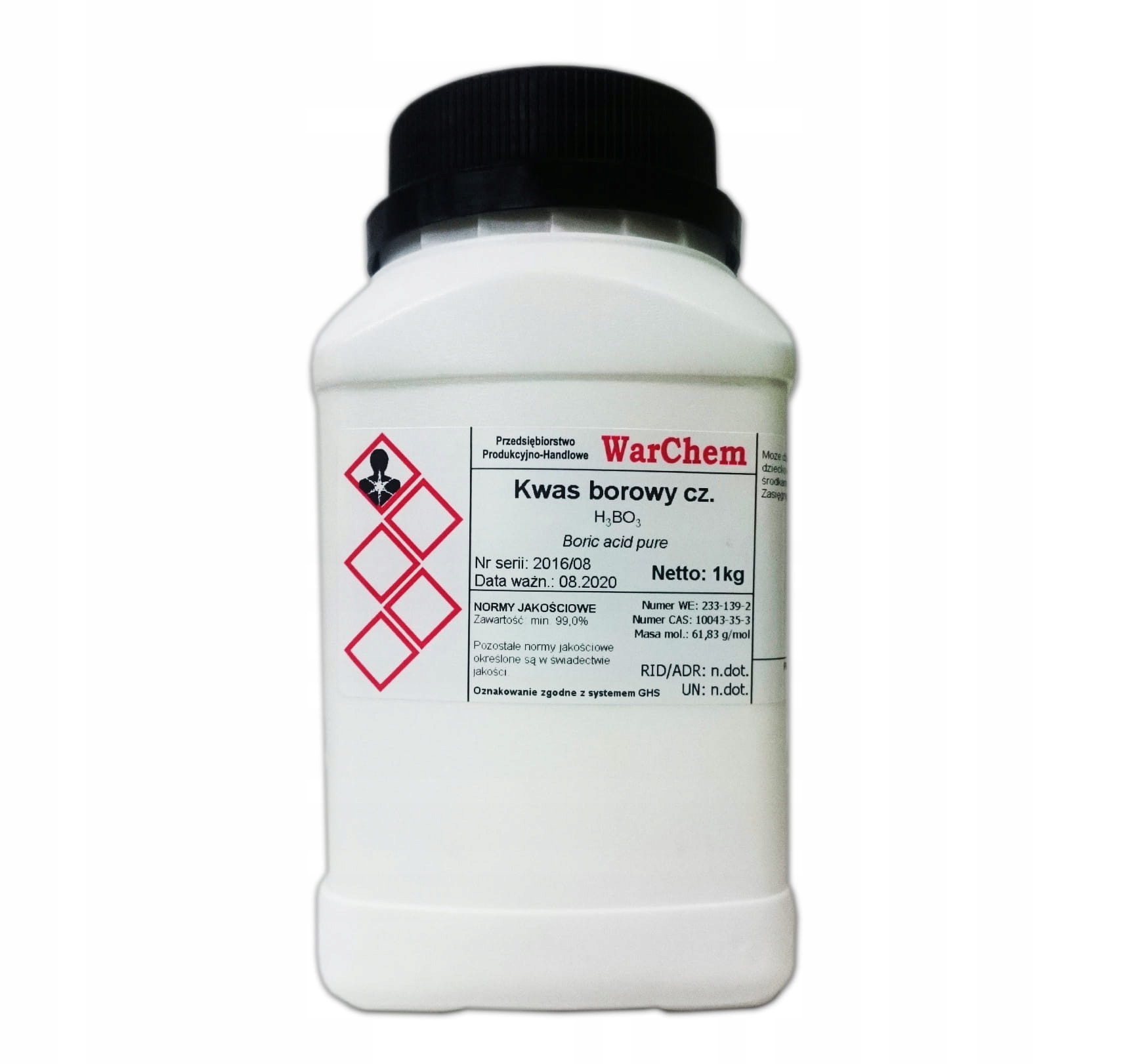 

Kwas Borowy czysty 1kg Warchem (kwas borny)