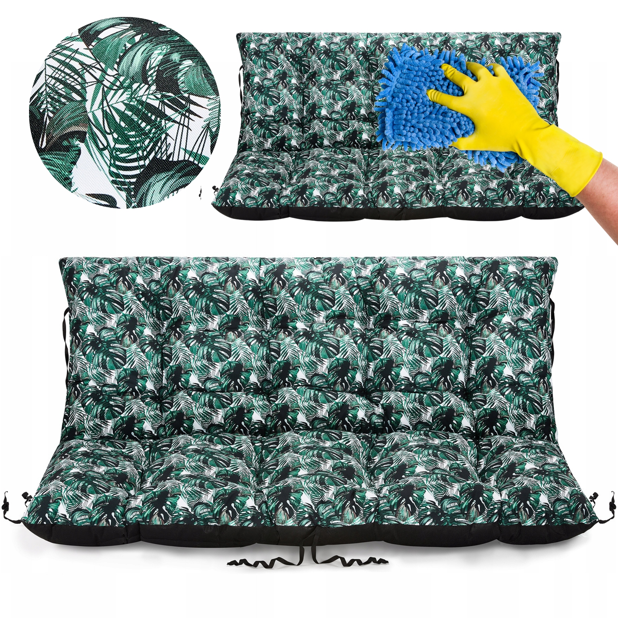 DUŻA PODUSZKA ogrodowa na ławkę paletę huśtawkę 180x60x50 WODOODPORNA