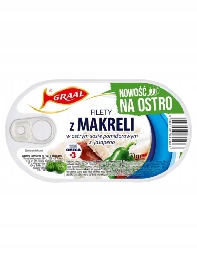 Levně 5 x Graal Filé z makrely v pálivé rajčatové omáčce s jalapeno 170 g