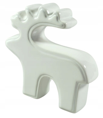 FIGURKA ŚWIĄTECZNA ceramiczna RENIFER ŁOŚ biały 22