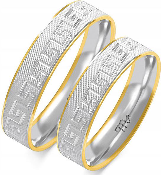 Zlatý snubní prsten pro svatba 585 vel. 23 24 25 pod gravírování pro muže