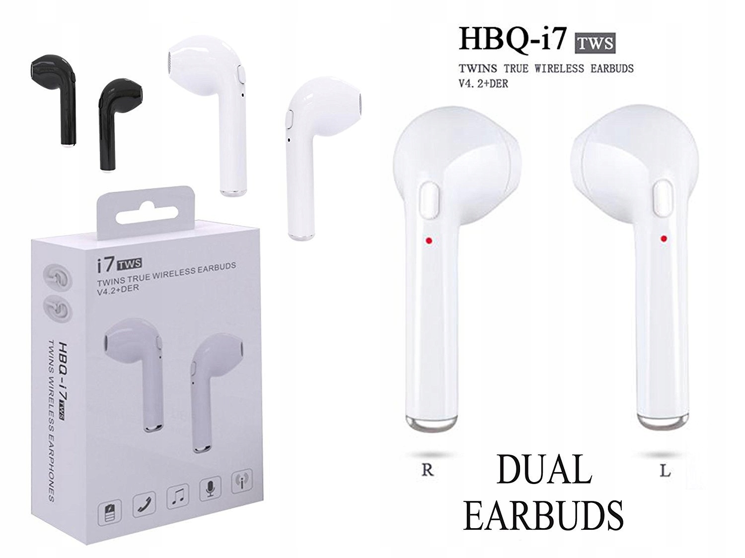 Prawdziwe bezprzewodowe słuchawki douszne