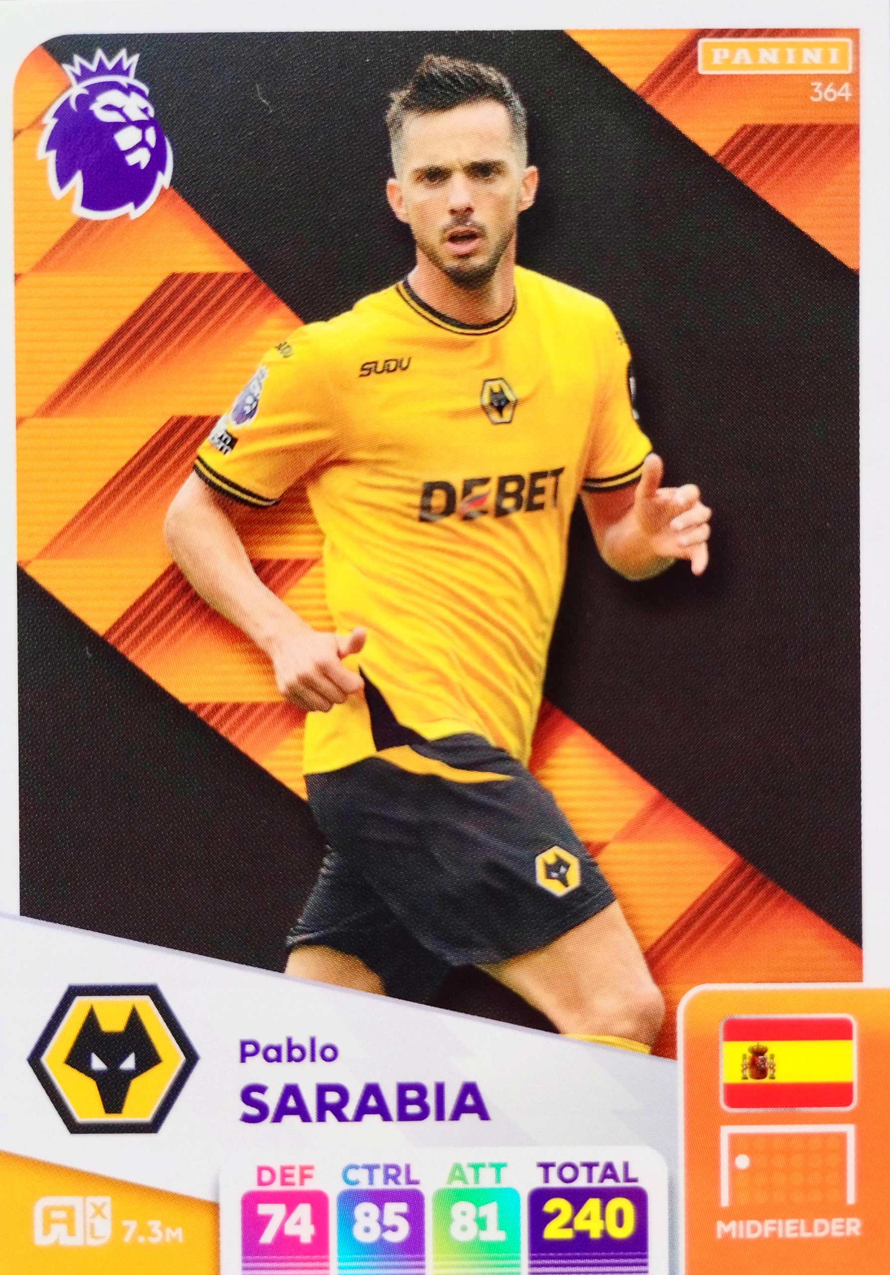 Premier League 2025 Base 364 Pablo Sarabia Wolverhampton