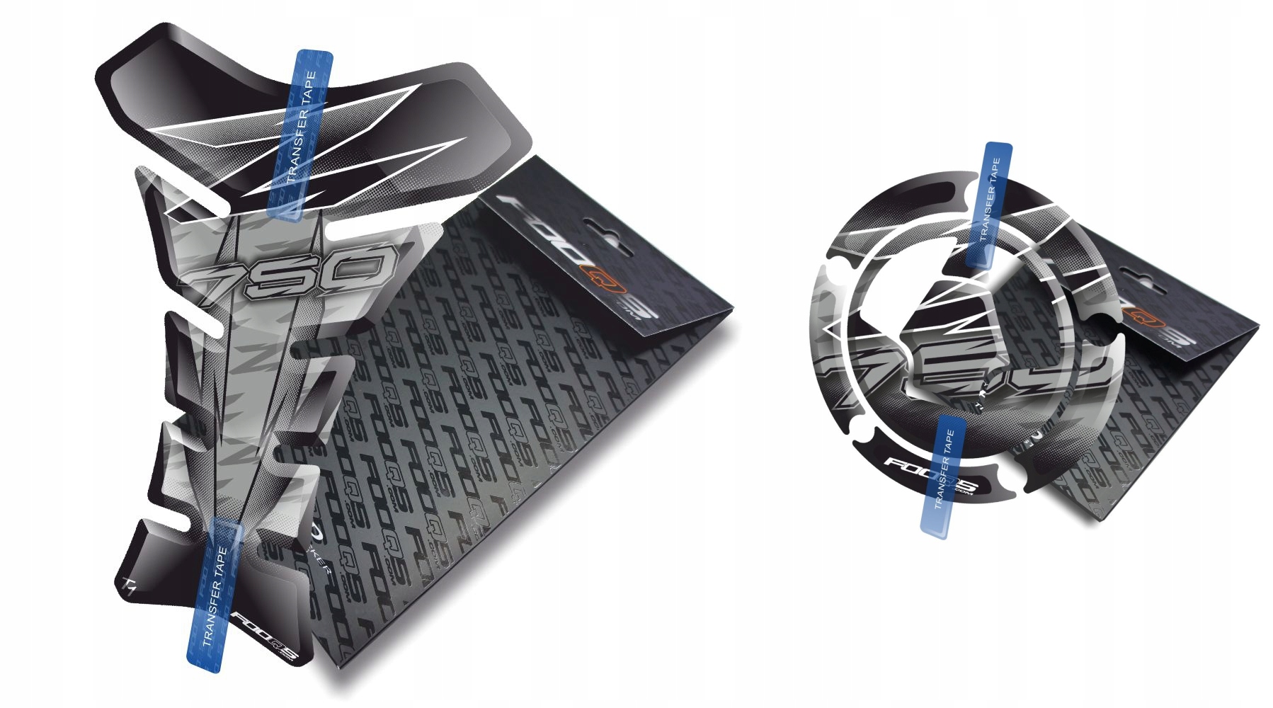 Tank-pad Cap-pad od firmy Fooqs pro Kawasaki Z-750 Stříbrný